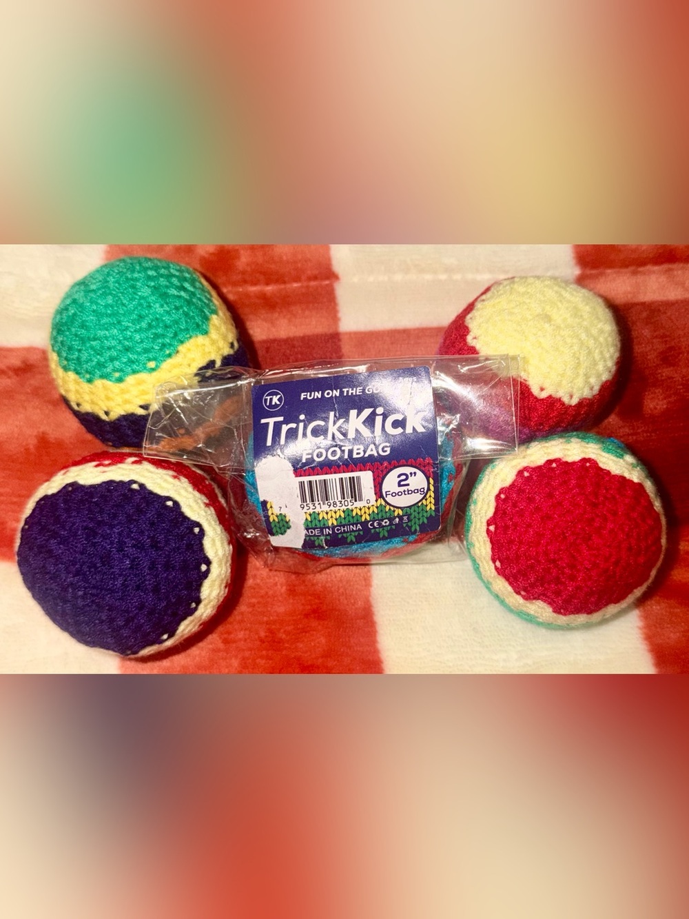 Multicolor Footbag Set - 2" Knit Hacky Sacks